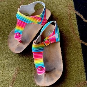 Size 12c rainbow sandals.